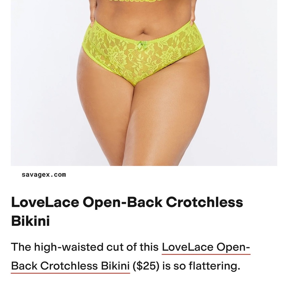 Savage X Fenty Neon Green Lace Bra Set and Garter π - Picture 14 of 16